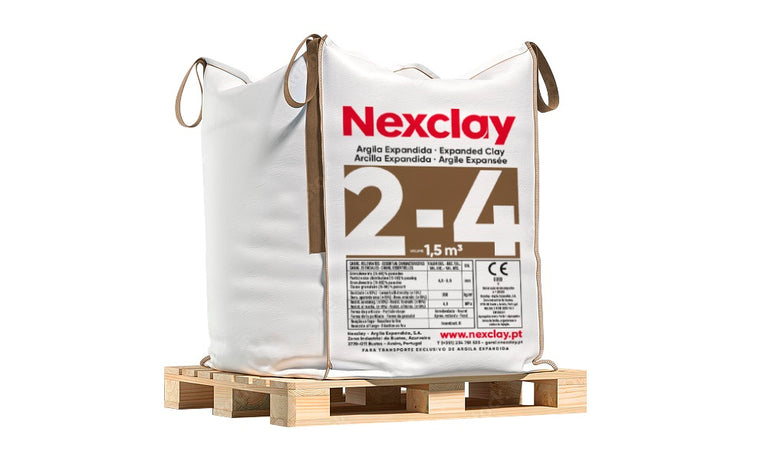 Argila expandida Nexclay 2-4 (4 a 8mm) - saco 50 Litros