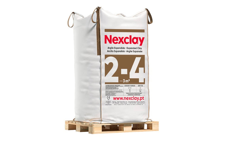 Argila expandida Nexclay 2-4 (4 a 8mm) - saco 50 Litros