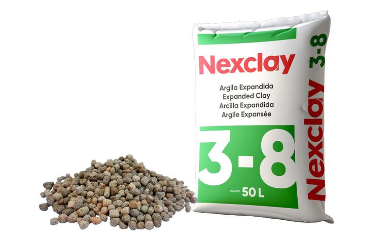 Argila expandida 3-8 Nexclay (8 a 12,5mm) - saco 50 Litros