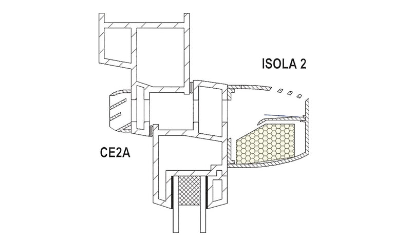 Grelha de ventilação ISOLA2 45 + CE2A