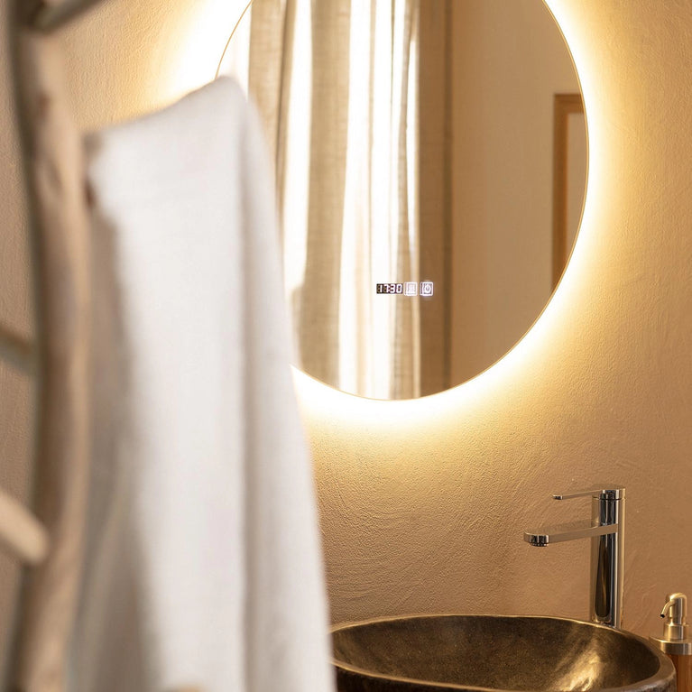 Espelho Casa de Banho com Luz LED e Anti-embaçante Ø60 cm Big Volpe