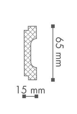 Moldura E24 Poliestireno DECOFLAIR (60 mm x 60 mm) - NMC